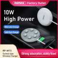 Remax RP-W15 sucked type wireless charger fast charging quick usb port for iPhone 10W strong absorption compact portable